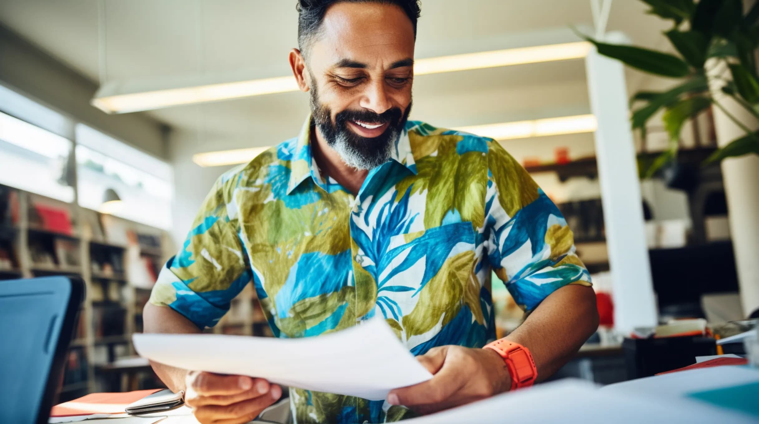 Man holding some documents
