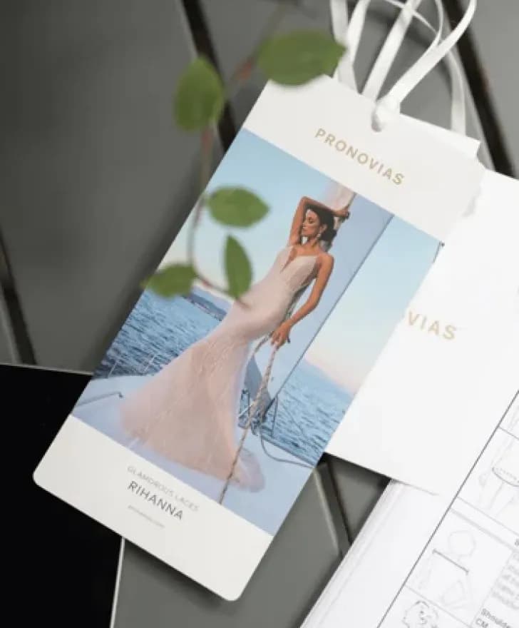 Clothing tag of the dress from Bridal Breeze.