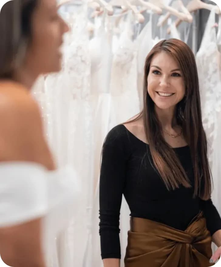 Marina Andriichenko with the future bride.