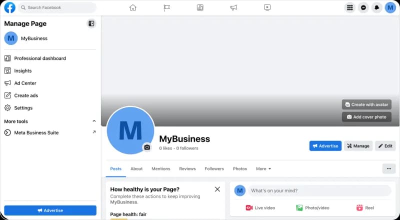Img 9. How to create a page on Facebook