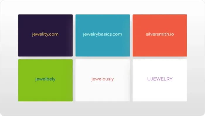 Logos in colored boxes