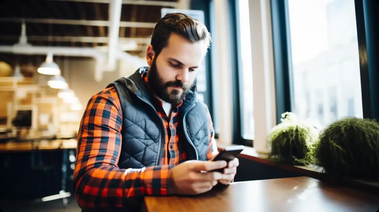 Man using phone