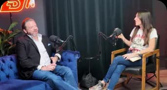 Aaron Hageman and Amy Cosper in the Bizee studio