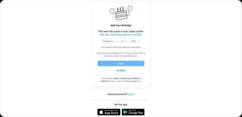 Img 3. How to set up an Instagram account