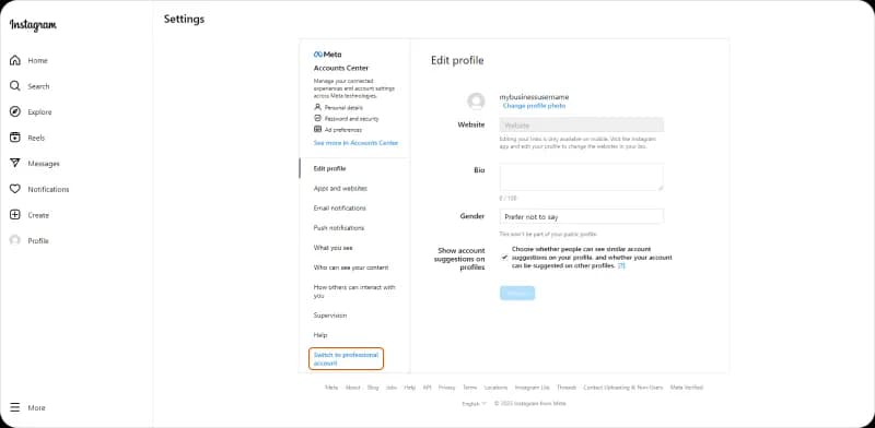 Img 5. How to set up an Instagram account