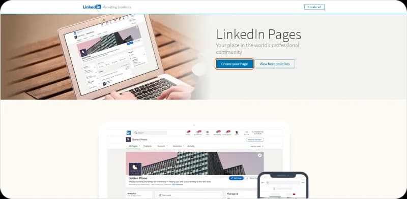Img 1. How to set up a LinkedIn company page