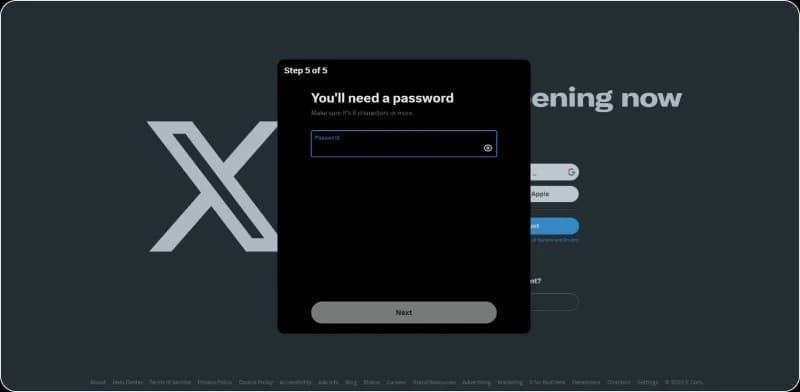 Img 6. How to set up an X (Twitter) account