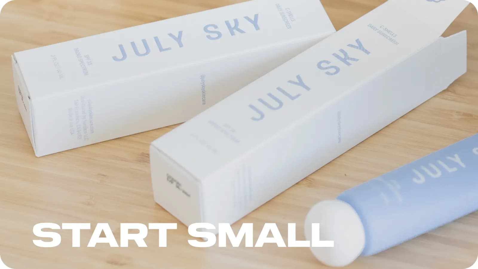 July Sky products laying on the table.