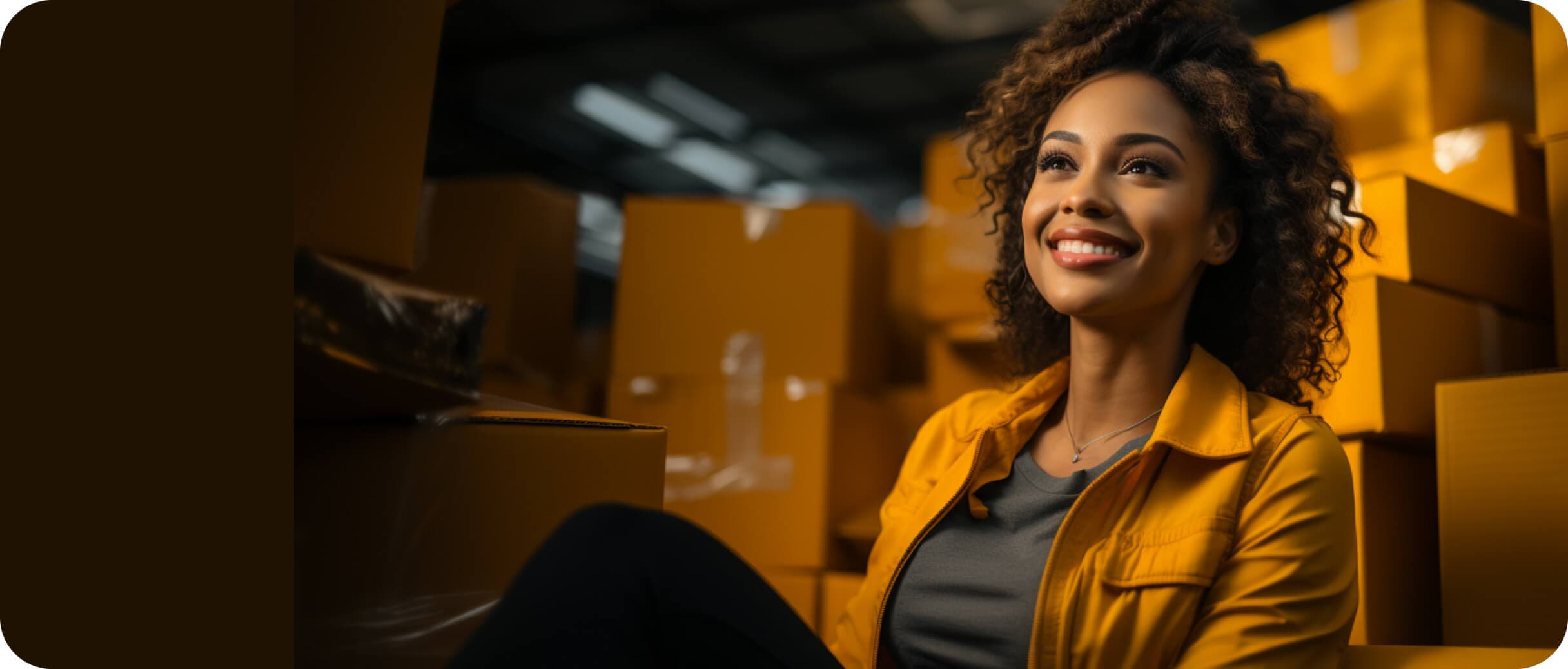 Woman working in a warehouse 