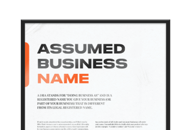 Assumed business name document
