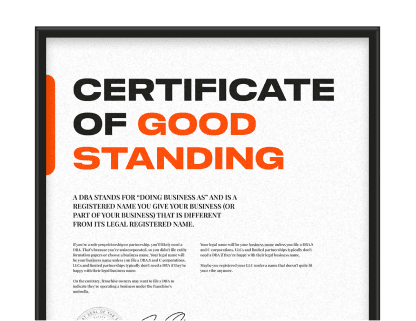 Certificate of Good Standing