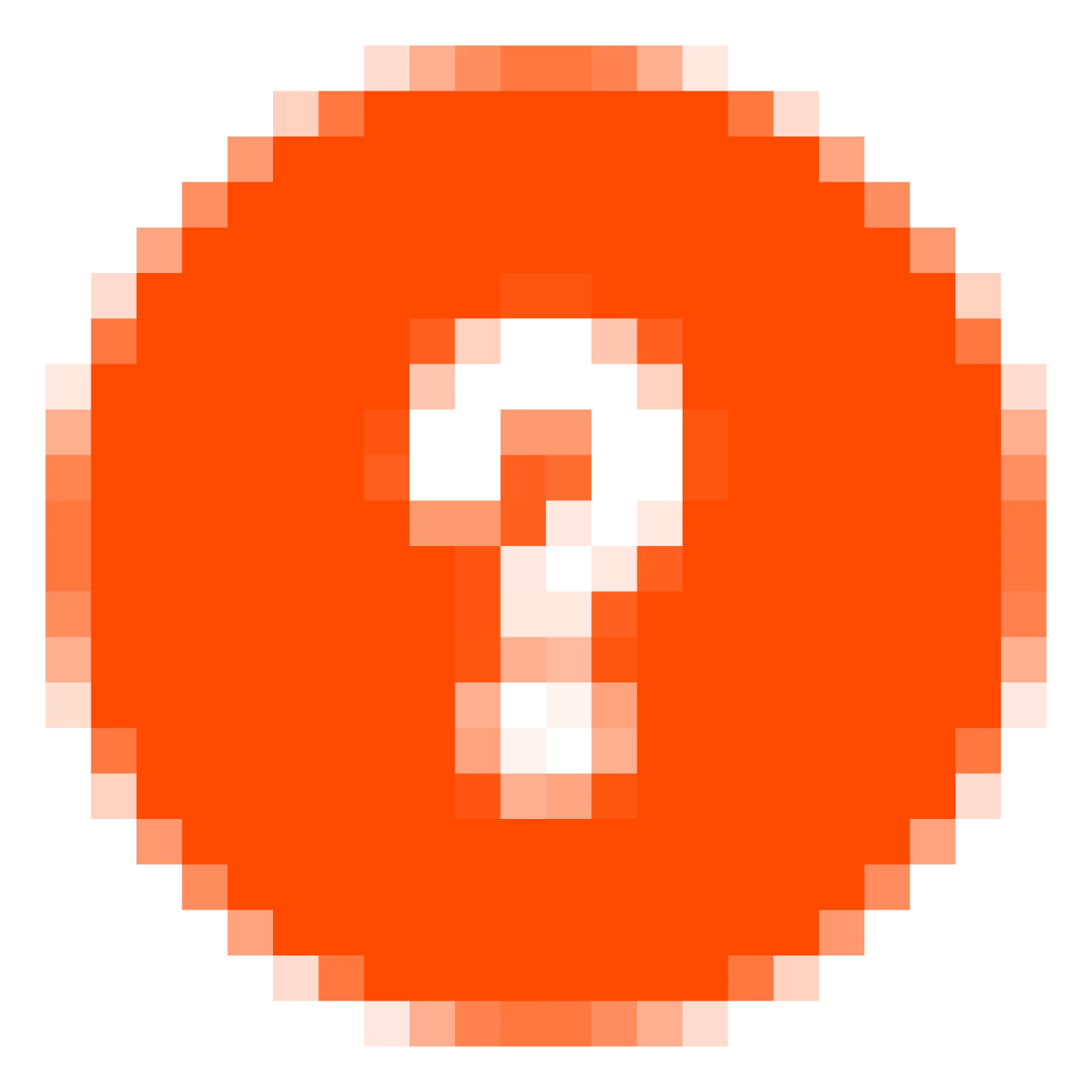 question mark with orange background