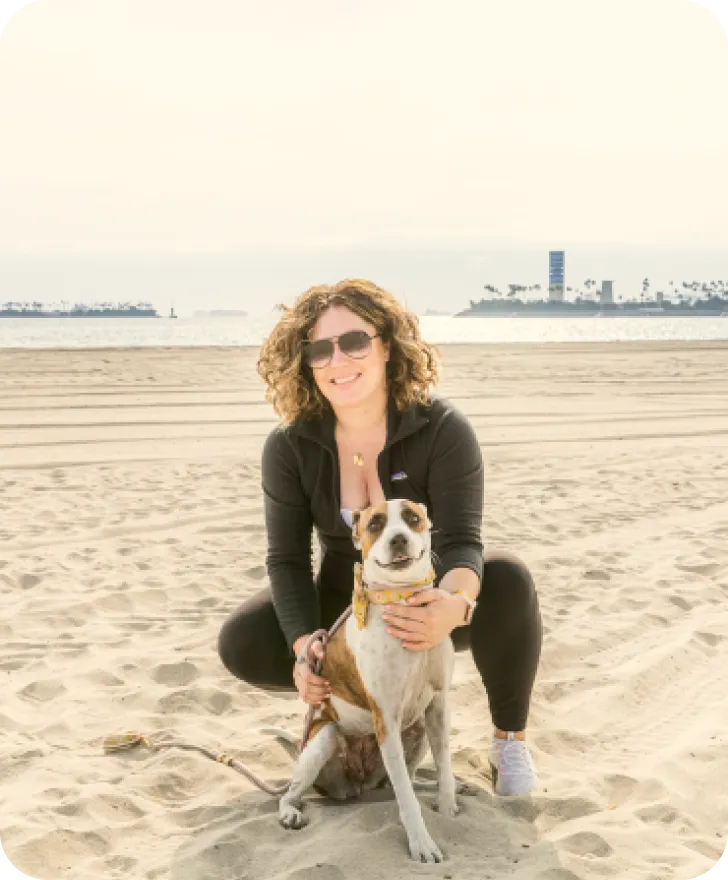 Jeanna with her dog